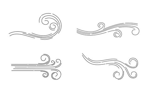 Wind Blowing Drawing, Motion Illustration, Wind Blowing, Doodle Icon, Wind Wave, Animation Reference, Logo Banners, Cityscape Photos, Hand Drawing