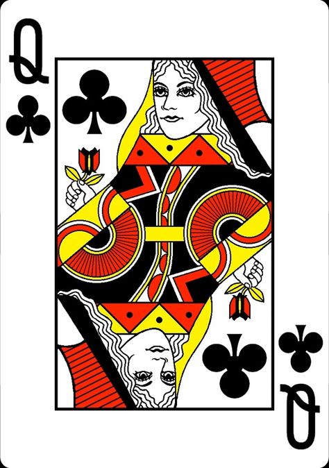 Queen of Clubs College Event Ideas, Spades Card Game, Playing Card Crafts, Queen Of Clubs, Printable Playing Cards, Vegas Theme Party, Unique Playing Cards, Burning Rose, Playing Cards Art