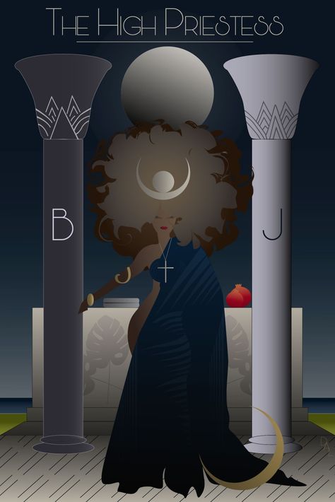 This is my take on The High Priestess in tarot. A little traditional with an afro influence. I've been thinking of creating my own deck in the future. The High Priestess Tattoo, High Priestess Tattoo, Priestess Tattoo, High Priestess Art, Priestess Art, Priestess Tarot Card, High Priestess Tarot, Mami Wata, Tarot Tattoo