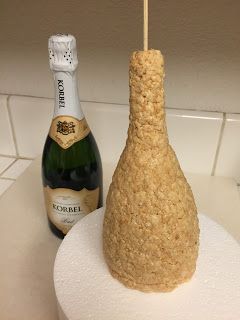 Once upon a time I found the perfect Rice Krispy Treat sculpting recipe.  Every time this recipe works beautifully to make sculpted piece... Rice Krispie Recipe, Rice Krispie Treats Cake, Rice Crispy Cake, Cake Sculpting, Wine Bottle Cake, Rice Krispie Cakes, Crispy Treats Recipe, Rice Krispies Recipe, Cake Techniques