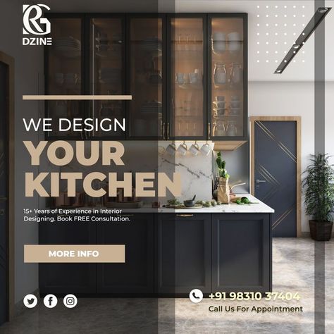 Modular Kitchen Interior Interior Design Business Plan, Real Estate Marketing Design, Modular Kitchen Design, Sleek Kitchen, Moving Home, Design Your Kitchen, Cabinetry Design, Space Interiors, Interior Design Business