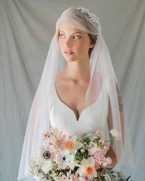 Annie Ekstrom Bridal Cathedral Juliet Cap Veil  www.annieekstrombridal.com Juliet Cap Veil Hairstyle, Brides Veil, Bridal Hairpieces, Juliet Cap Veil, Elegant Veils, Wedding Veil Vintage, Juliet Cap, Cap Veil, Wedding Bridal Veils