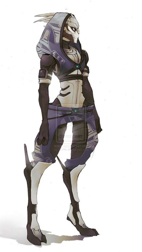 A Turian cross-dressing in Quarian clothing. I don't know why, but this is adorable. Kush Empire, Bug People, Flareon Pokemon, Mass Effect Characters, Style Cyberpunk, Mass Effect Art, Alien Character, Monster Girls, Alien Concept