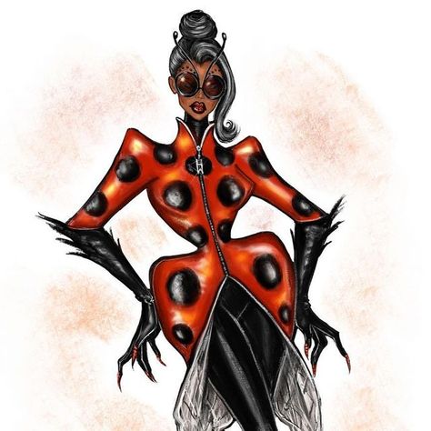 Hayden Williams on Instagram: "She’s a lady…bird 🐞 🖤🧡❤️ Inspired by ‘Les Insectes’ 1997 by Thierry Mugler #Ladybird #Ladybug #Insect #LesInsectes #ThierryMugler #Mugler #Halloween #DressUp #SpookySeason" Mugler Insect, Fruits Outfit, Insect Outfit, Bug Woman, Ladybug Pictures, Insect Fashion, Dr Faustus, Insect Dress, Bug Fashion