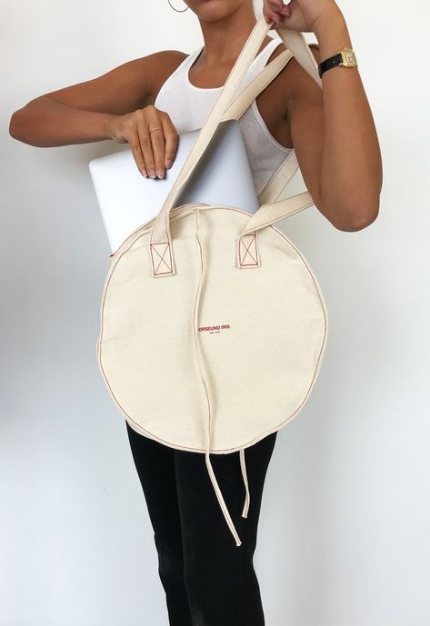 SHOP | Orseund Iris Cherry Tote Bag, Clean Preset, Orseund Iris, Raw Canvas, Contrast Top, Free Tote, Diy Tote Bag, Chic Bags, Eco Bag