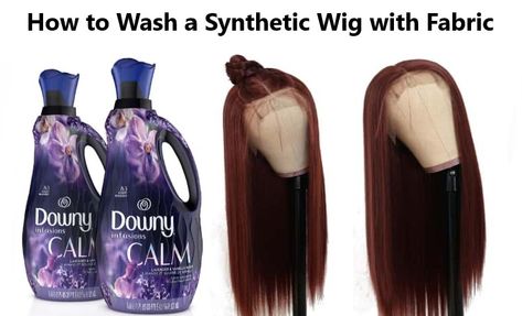 How to Wash A Synthetic Wig with Fabric Softener: 2 Ways Wash Synthetic Wig, Diy Synthetic Wig Conditioner, How To Restore Synthetic Wigs, How To Soften Synthetic Hair Wigs, How To Wash A Synthetic Wig, Washing Synthetic Wig, Synthetic Wig Care Tips, Synthetic Wig Care, How To Wash Wigs At Home