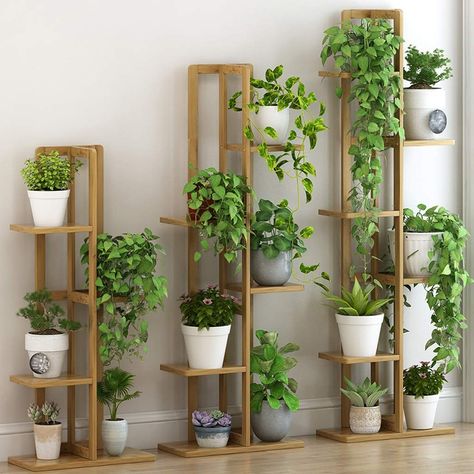 10 Amazing Indoor Plant Stands - Paisley + Sparrow Indoor Plant Stand Ideas, Plant Display Ideas, Indoor Plant Stand, Tanaman Indoor, Plant Stand Ideas, Support Plante, Wood Plant Stand, Stand Ideas, Diy Plant Stand