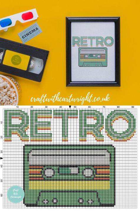 If you’re looking to add a touch of nostalgia to your next project, why not try a cross stitch retro cassette tape pattern? Cassette Cross Stitch, Retro Cross Stitch, Tape Pattern, Free Chart, Embroidery Scissors, Cross Stitch Alphabet, Free Cross Stitch, Cassette Tapes, Embroidery Floss