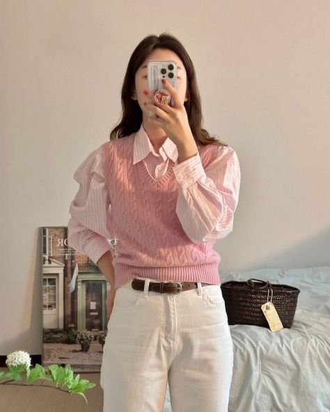 Sophomore Outfits, Daily Fits, Outfit Reference, Simple Casual Outfits, Inspiration Tattoos, Easy Trendy Outfits, Stylish Work Outfits, 가을 패션, Pink Outfit