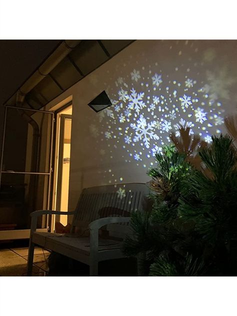 Snowflake Projector Lights, Balcony Projector, Projector Screen Ideas, Kingdom Ideas, Christmas Interior Decor, Winter Song, Christmas Projector, Winter Dance, Winter Songs