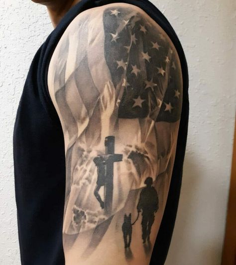 Patriotic Tattoo Ideas, Chevy Tattoo, Upper Arm Tattoos For Guys, Religous Tattoo, Marine Corps Tattoos, Statue Of Liberty Tattoo, Liberty Tattoo, Christian Sleeve Tattoo, Patriotic Tattoos