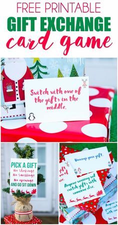 Love this fun twist on traditional gift exchange games! Free printable cards to use for swapping gift exchange gifts and some even some fun gift ideas if you need some ideas. #HostWithKH #ad Gift Exchange Gifts, Ornament Exchange Party, Christmas Gift Exchange Games, Christmas Gift Games, Easy Homemade Christmas Gifts, Fun Gift Ideas, Holiday Gift Exchange, Gift Exchange Games, Swap Gifts