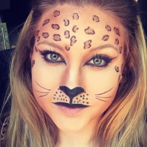 Leopard Print Halloween, Leopard Face Paint, Leopard Makeup Halloween, Cheetah Halloween Costume, Cheetah Halloween, Fox Makeup, Leopard Halloween, Leopard Makeup, Halloween Make-up Looks