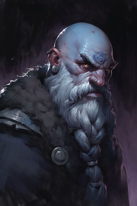 Duergar Character Art, Dnd Duergar, Duergar Dnd, Fantasy Portraits, Dungeons And Dragons Characters, Dnd Art, Dungeons And Dragons Homebrew, Fantasy Rpg, Medieval Fantasy