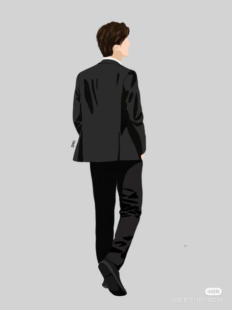 Renesance Art Wallpaper, Full Black Outfit, Suit Drawing, Ava Couple, Back Drawing, Relaxing Gif, Cute Little Kittens, Black Tux, Disney Dresses