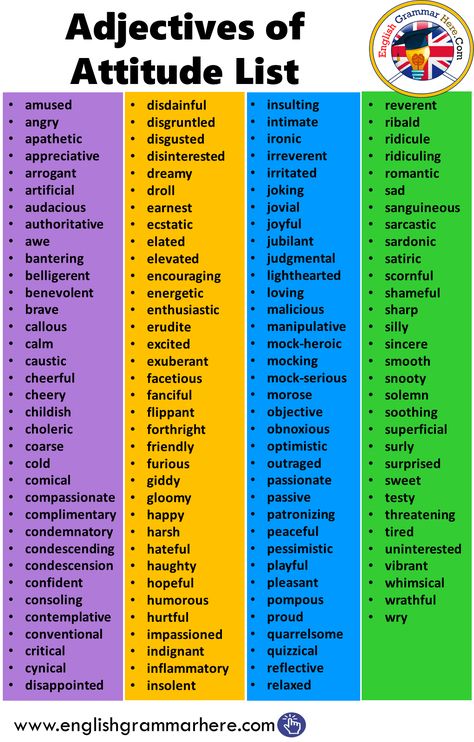 Adjectives of Attitude List Vocabulary Building For Adults, Other Words For Good, Words For Good, English Adjectives, Essay Writing Skills, Descriptive Words, English Vocab, Good Vocabulary Words, Good Vocabulary