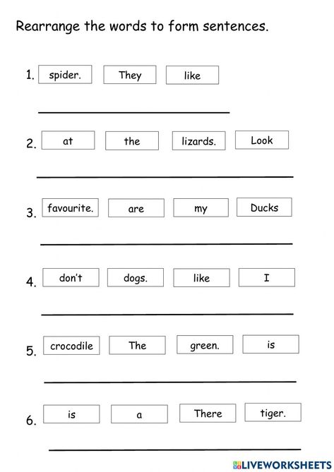 Rearrange the words to form sentences worksheet Rearranging Words To Make Sentences, Rearrange The Words To Make A Sentence, Sentence Forming Worksheet, Sentences Worksheet Grade 2, Constructing Sentences Worksheets, Rewrite The Sentences Worksheet, Forming Sentences Worksheets, Declarative Sentences Worksheets, Rearrange Sentences Worksheets