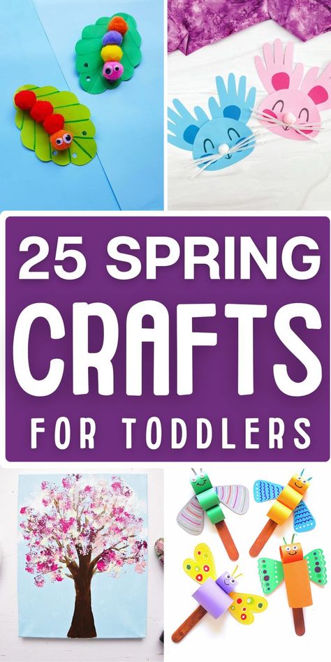 Bring the beauty of spring into your kid’s creative world with these fun and easy spring crafts for toddlers. From making colorful spring flowers to delightful Easter crafts, your little ones will love exploring the world of art with their fingers. From handprint crafts to rainbow paintings, and butterfly crafts made from paper plates. Get inspired by nature and create garden-themed art with your toddler. Simple Spring Crafts, Spring Crafts For Toddlers, Fun Spring Crafts, Easy Spring Crafts, Spring Toddler Crafts, Spring Arts And Crafts, Spring Crafts Preschool, Spring Flower Crafts, Crafts Spring