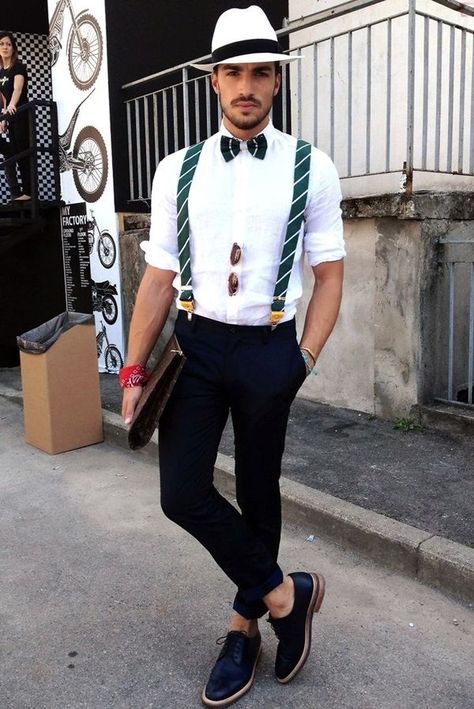 Outfits With Suspenders, Suspenders Men Fashion, Suspenders Fashion, Suspenders Outfit, Old School Style, Suspenders Men, Hipster Man, Hipster Mens Fashion, Mens Outfit Inspiration