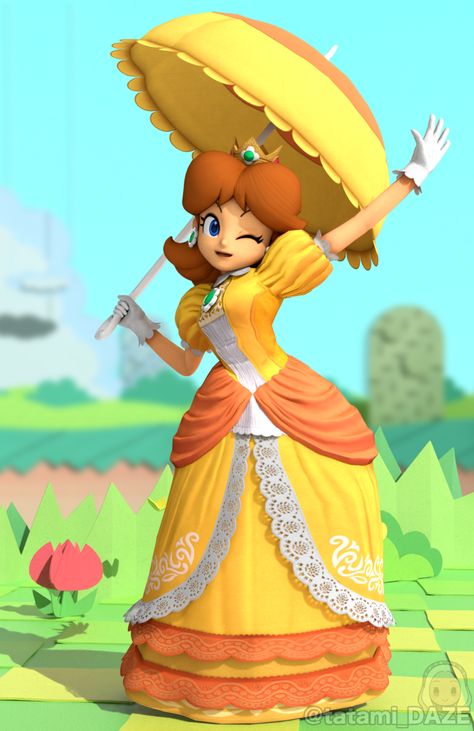 Princess Daisy | Super Smash Brothers Ultimate | Know Your Meme Daisy Super Mario, Princess Daisy Costume, Mario Princess Daisy, Harmonie Mario, Princess Peach Cosplay, Luigi And Daisy, Super Mario Run, Super Princess Peach, Super Mario Princess