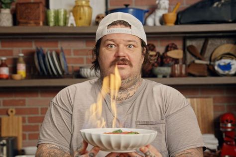 ‘The Bear’ Star Matty Matheson Makes Angry Flaming Spaghetti, and It’s Legit The Bear Spaghetti Recipe, Matty Matheson Recipes, Bear Spaghetti, Matty Matheson, Cookbook Shelf, Spaghetti Recipe, In Flames, Spaghetti Recipes, Cooking Techniques