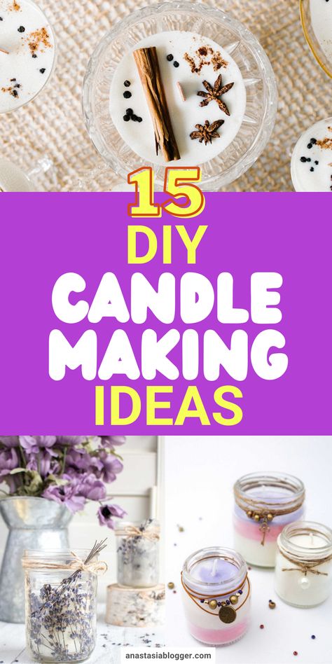 How To Decorate Candles, Creative Candle Making Ideas, Candle Decorating Ideas, Candle Making Ideas, Candle Making At Home, Homemade Candle Recipes, Candle Making For Beginners, Candle Making Recipes, Soy Wax Candles Diy