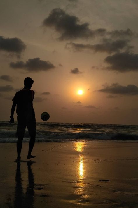 Sunsets , a football and some great company ! Football Sunset, Jordan Aesthetic, Jordans Aesthetic, A Football, At The Beach, The Beach, Witch, Jordan, Football