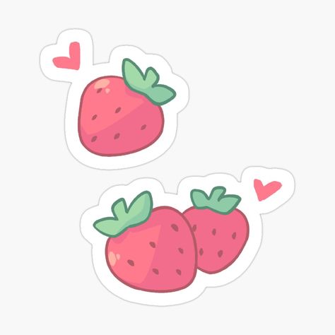 Get my art printed on awesome products. Support me at Redbubble #RBandME: https://www.redbubble.com/i/sticker/Cute-Strawberry-by-DiEnKaiii/147593365.EJUG5?asc=u Strawberry Sticker Aesthetic, Strawberry Merch, Chibi Strawberry, Cute Strawberry Sticker, Strawberry Room, Shoujo Aesthetic, Strawberry Stickers, Pride 2024, Strawberry Sticker