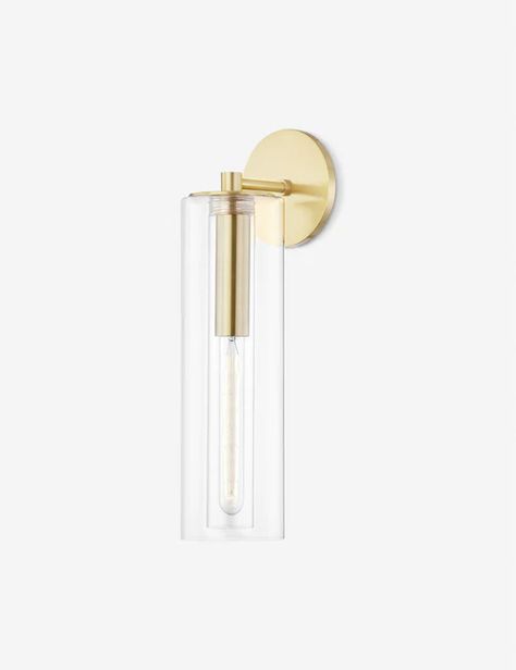 Bathroom Lighting: Wall Sconces – Page 3 Gold Sconces, Lighting Wall Sconces, Bathroom Lighting Design, Indoor Outdoor Bathroom, Sconces Bathroom, Brass Sconces, Indoor Wall Sconces, H Design, Bathroom Sconces