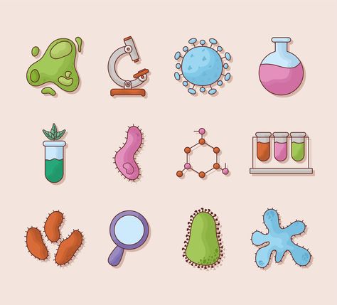 twelve biology items Biology Icon, Bullet Journal Design Ideas, Psd Icon, Journal Design, All Icon, Vector Photo, Biology, Premium Vector, Chemistry