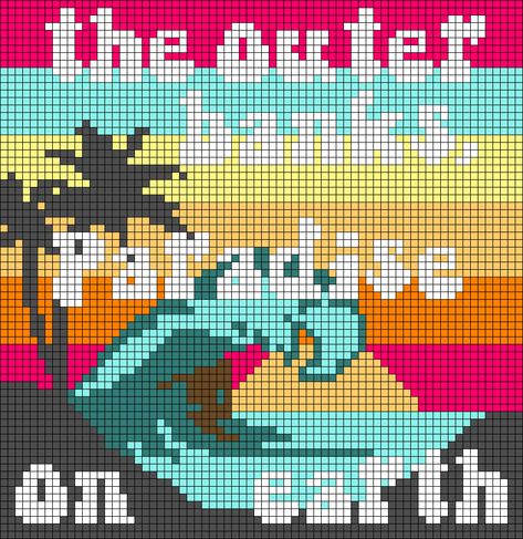 Perler Beads Ocean, Crochet Ocean Animals, Crochet Ocean, Pattern Outer, Beads Designs, Sunset Ocean, Iron Beads, Perler Beads Designs, Alpha Pattern