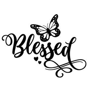 Blessed Tattoo With Butterfly, Blessed Tattoos For Women, Blessed Tattoo For Women, Blessed Tattoo, Blessed Tattoos, Christian Shirts Designs, 4 Tattoo, Pretty Tattoos For Women, Dope Tattoos For Women