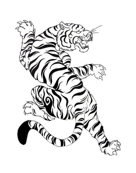 White Tiger Tattoo, Traditional Tiger Tattoo, Art Tigre, Japanese Tiger Tattoo, Tiger Tattoo Design, Tiger Drawing, Asian Tattoos, Samurai Tattoo, Tiger Art