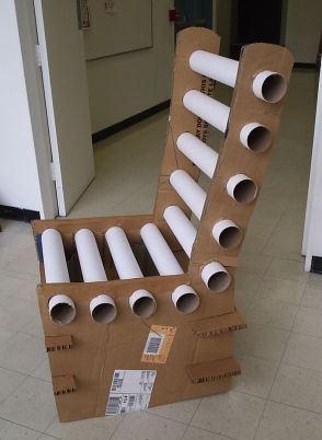 Chair Measurements, Cardboard Tube Crafts, Cardboard Chair, Chair Aesthetic, Pvc Pipe Crafts, Cardboard Model, Cardboard Design, Cardboard Box Crafts, Chair Designs