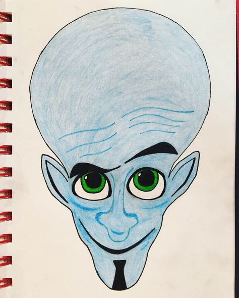 “Do you feel the taunting power of my eyebrow?” -Megamind Megamind Drawing Easy, Megamind Drawing, Weird Drawings, Art Drawings Simple, Disney Drawings, Line Drawing, Easy Drawings, Movie Tv, Art Drawings