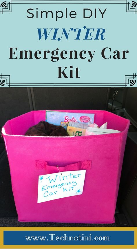 (Sponsored) Preparing for unpredictable winter road conditions is easy with a simple DIY winter emergency car kit. Winter weather can turn bad on a dime and it’s important to have an emergency kit in case you get stranded—no matter where you live. Check out my top tips—number 9 is my favorite. #winterstormprep #carkits Winter Storm Prep, Winter Car Kit, Winter Emergency Car Kit, Winter Storm Preparedness, Emergency Car Kit, Emergency Hacks, Storm Preparedness, Emergency Planning, Car Emergency Kit