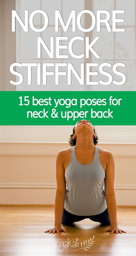 Combat stiff and achy upper body with this gentle yoga poses for neck and shoulders - approved by yoga instructors! Yoga Poses For Upper Back, Neck Pain Yoga, Top Yoga Poses, Yoga Poses For Sleep, Yoga Shoulder, Yoga Poses For 2, Yoga Poses For Back, Yoga Poses Names, Neck Yoga