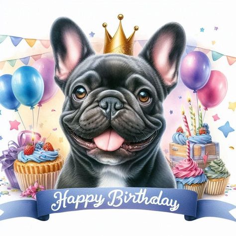 Happy Birthday Pictures, Birthday Wishes Quotes, Birthday Pictures, Happy Birthday To You, Birthday Greetings, Birthday Wishes, French Bulldog, Bulldog, Birthday Cards