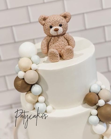 We Can Bearly Wait Gender Reveal Cake, Bearly Wait Cake Ideas, I Can Bearly Wait Gender Reveal, Baby Shower Cake Bear Theme, Can Bearly Wait Cake, Bear Gender Reveal Cake, Gender Reveal Bear Cake, Bearly Wait Cake, We Can Bearly Wait Cake Ideas