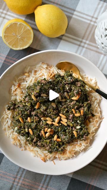 Simply Lebanese on Instagram: "When I saw the giant bag of spinach at the produce store a few days ago, I knew I had to make this! This Lebanese Spinach Stew is a wholesome, family-friendly meal. This simple spinach stew is lemony, topped with toasted pine nuts and served with white rice with vermicelli noodles. . . . . . #spinachstew #spinachstewwithrice #feedfeed #forkfeed #onthetable #homecooking #buzzfeast #beautifulcuisines #getinmybelly #lebanesefood #arabfood #eeeeeats #foodgawker #foodp Rice With Vermicelli, Lebanese Spinach, Spinach Stew, Chocoflan Recipe, Garlic Uses, Vermicelli Noodles, Paleo Beef, Toasted Pine Nuts, Mexican Dessert