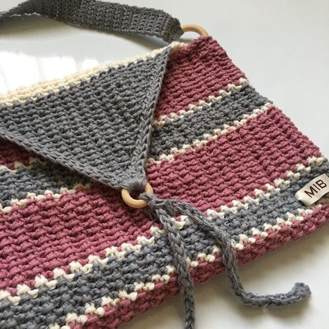 Bamboo Stitch Bag, Tunisian Crochet - Mode Bespoke Tunisian Crochet Bags Free Patterns, Crochet Yarn Bag, Summer Crochet Patterns, Bamboo Crochet, Stitch Bag, Crochet Men, Summer Book, Honeycomb Stitch, Tunisian Crochet Patterns