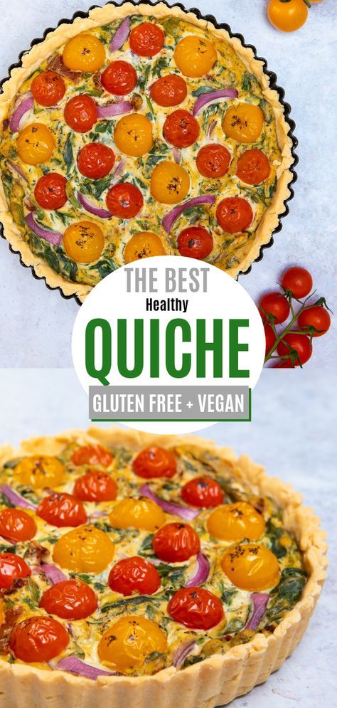 Vegan Gluten Free Quiche, Vegan Quiche Recipes, Healthy Quiche, Quiche Vegan, Vegan Quiche, Vegan Pastries, Gluten Free Pastry, Gluten Free Lunch, Coffee Truck