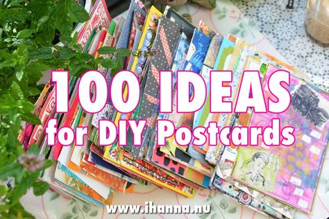 In today’s blog post I am sharing with you one hundred mixed media ideas for creating awesome DIY Postcards! Enjoy! Video: 100 DIY Postcard Ideas Watch this video for all those ideas! It moves quickly but you can paus or re-watch as many times as you like. let me know in the comments if you […] Collage Postcards Ideas, Decorating With Postcards, Art Postcards Ideas, How To Make Postcards, Handmade Postcards Ideas, Index Cards Ideas Diy, Old Postcards Crafts Ideas, Post Card Ideas Creative, Diy Post Cards