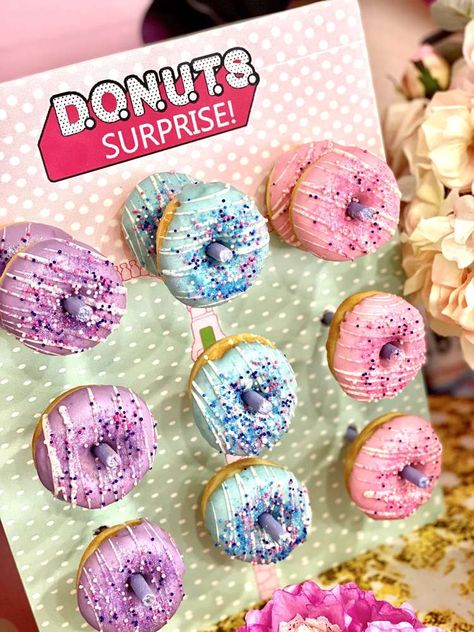 LOL Surprise Dolls Birthday Party Ideas | Photo 3 of 12 | Catch My Party Lol Surprise Donuts Ideas, Lol Theme Birthday Party Ideas, Donut Truck, Surprise Party Decorations, Birthday Lol, Suprise Birthday, Lol Doll Cake, 7th Birthday Party Ideas, 6th Birthday Cakes