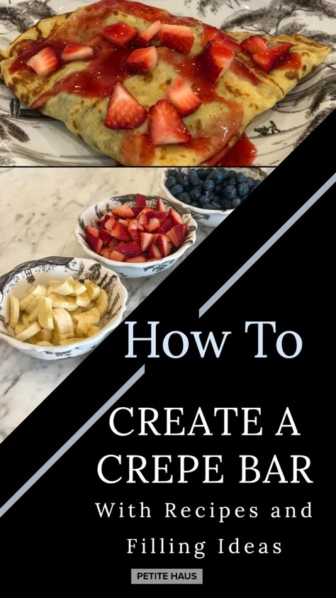 Crepes Bar Party, Crepes Bar Ideas, Crepe Board Ideas, Crepes Menu Ideas, Crepe Buffet Ideas, Crepe Station Ideas, Duch Pancakes, Crepe Menu Ideas, Crepe Business Ideas