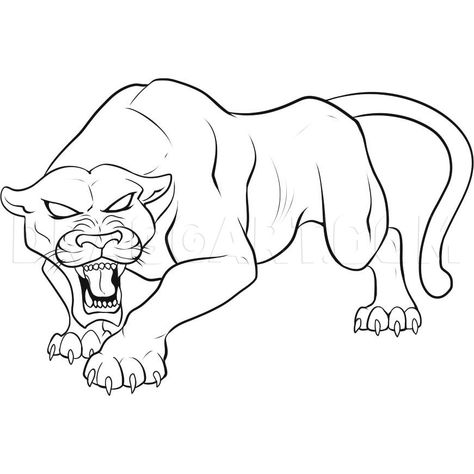 Panther Coloring Pages, Black Panther Drawing, Black Panther Cat, Black Panther Tattoo, Panther Cat, Panther Tattoo, Panther Art, Coloring Designs, Rainforest Animals