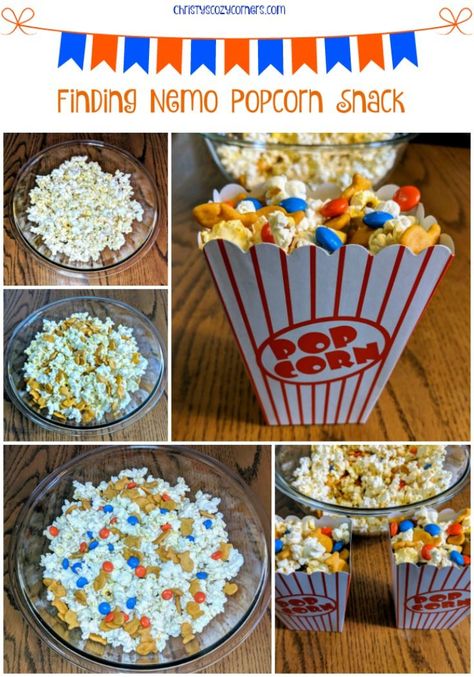 Finding Nemo Snacks, Finding Nemo Desserts, Disney Snacks Diy, Disney Movie Night Menu, Pixar Fest, Disney Inspired Recipes, Finding Nemo Birthday, Disney Foods, Movie Night Dinner