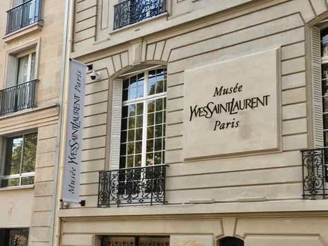 Paris Shopping Luxury, Ysl Museum Paris, Ysl Museum, Paris Icons, Yves Saint Laurent Museum, Designer Aesthetics, Paris Ideas, Ysl Paris, Saint Laurent Store