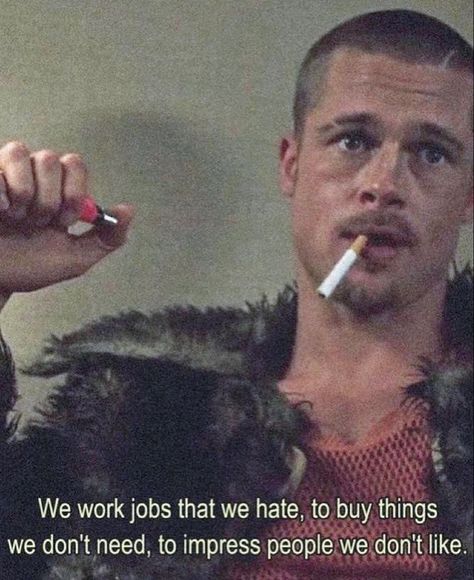 Fightclub Bradpitt, Cinema Quotes, Tyler Durden, David Fincher, I Love Cinema, Vie Motivation, Hard Truth, Film Quotes, Brad Pitt