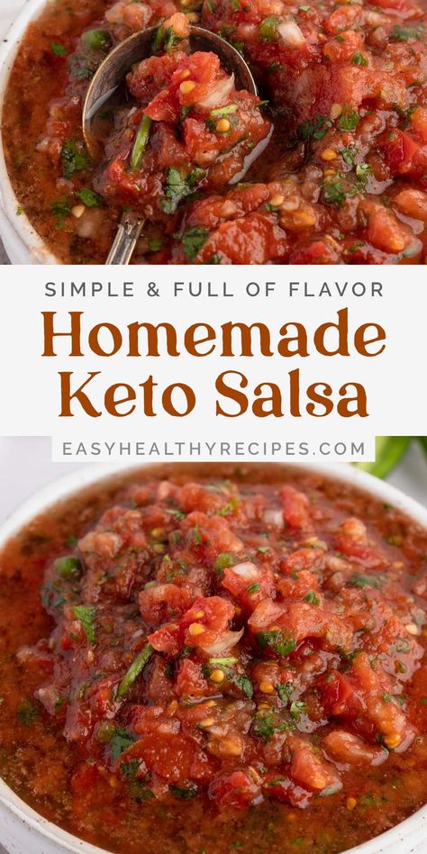 Keto Salsa Recipe, Keto Salsa, Keto Sauce, Keto Cheese Chips, Keto Taco Salad, Salsa Recipes, Mild Salsa, Canned Tomatoes, Chunky Salsa